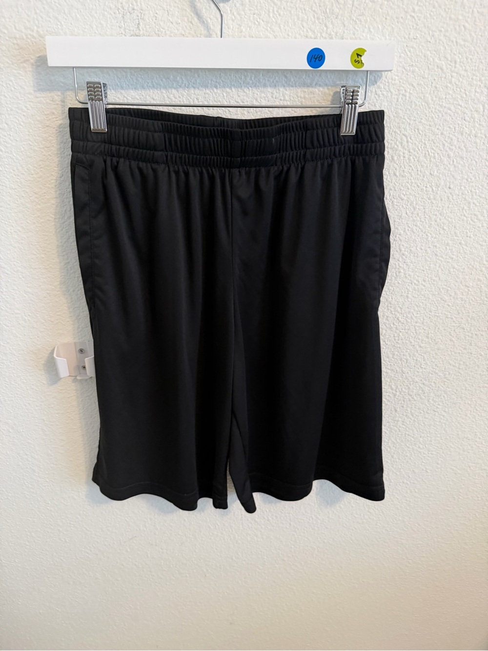 Women's Black Athletic Shorts with Elastic Waist